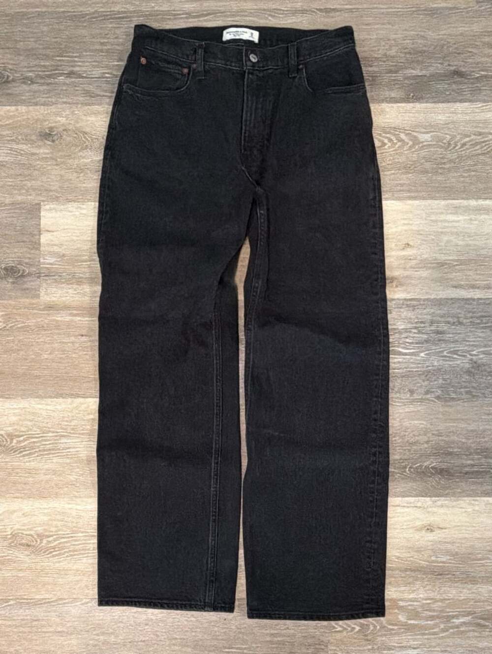 Abercrombie & Fitch Black Straight Leg Jeans